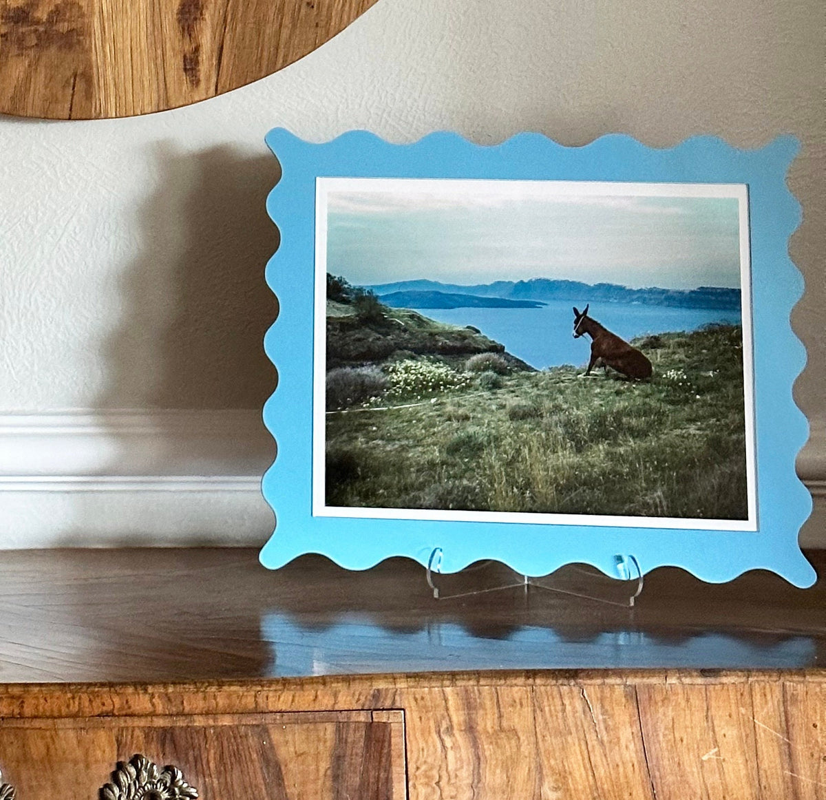 Colorful Acrylic Frame With Wavy Edge, Easter Gifts and Decor, Pastel Wall Art Frames, Custom Picture Frame, 4x6 Picture Frame Unique