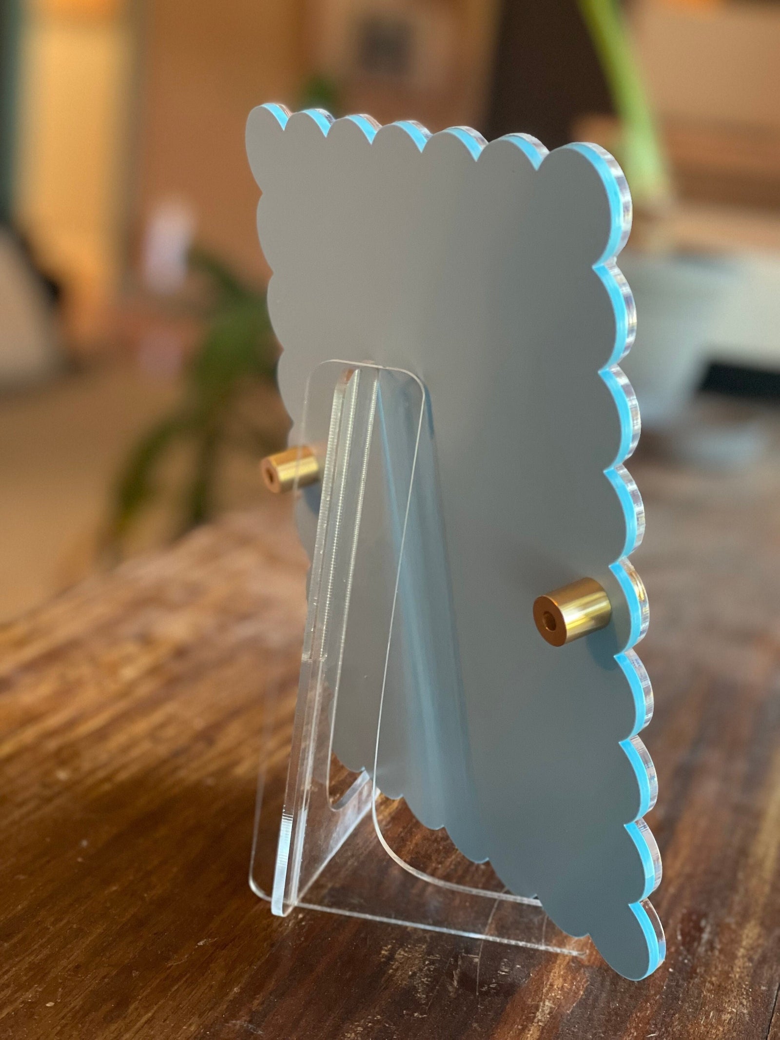 Clear Acrylic Picture Stand, Tabletop Easel For Photo or Plate Display, Small Wedding Sign Stands, Chez Milly Acrylic Frame Holder